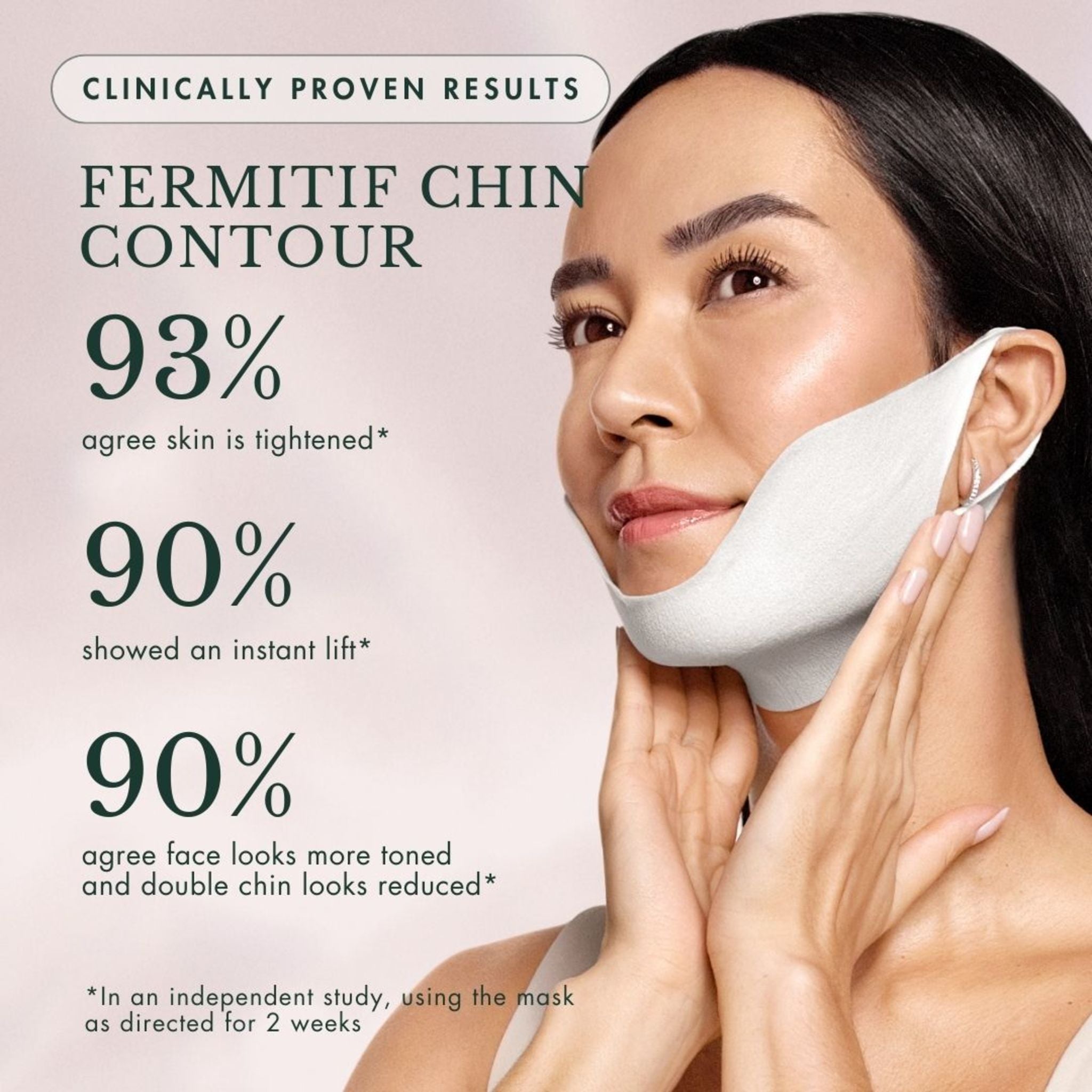 Fermitif Chin Contour Instant Tightening Peptide Mask for Double Chin Reduction - Anti-Aging Face Lift Treatment for Sagging Skin - Perfect for Night Skincare Routine & Special Occasion Prep