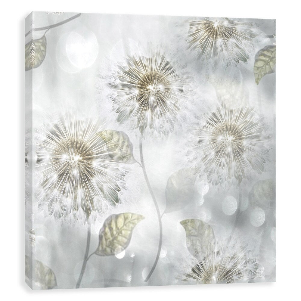 Blowing Wishes Hand-Embellished Canvas Wall Art - 18x18 Inches Multi-Color Abstract Painting - Perfect for Living Room, Bedroom & Office Decor