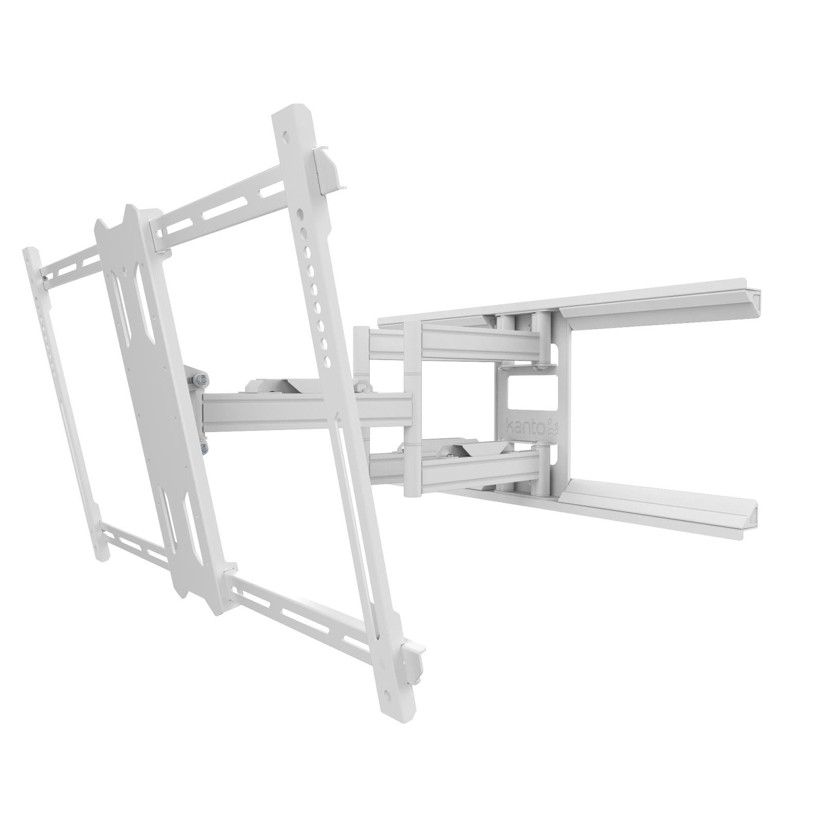 Kanto PDX680W Full Motion TV Wall Mount for 39 to 80 Inch TVs - White | Open Box Clearance | Perfect for Living Room, Bedroom & Home Theater Setup