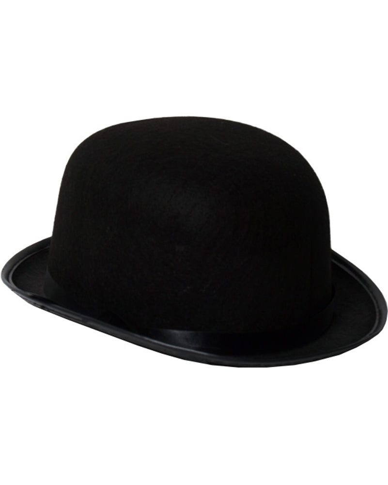 Vintage 20s Black Bowler Hat for Men & Women - Classic Fedora Style Dress Hat for Costume, Party, and Formal Events