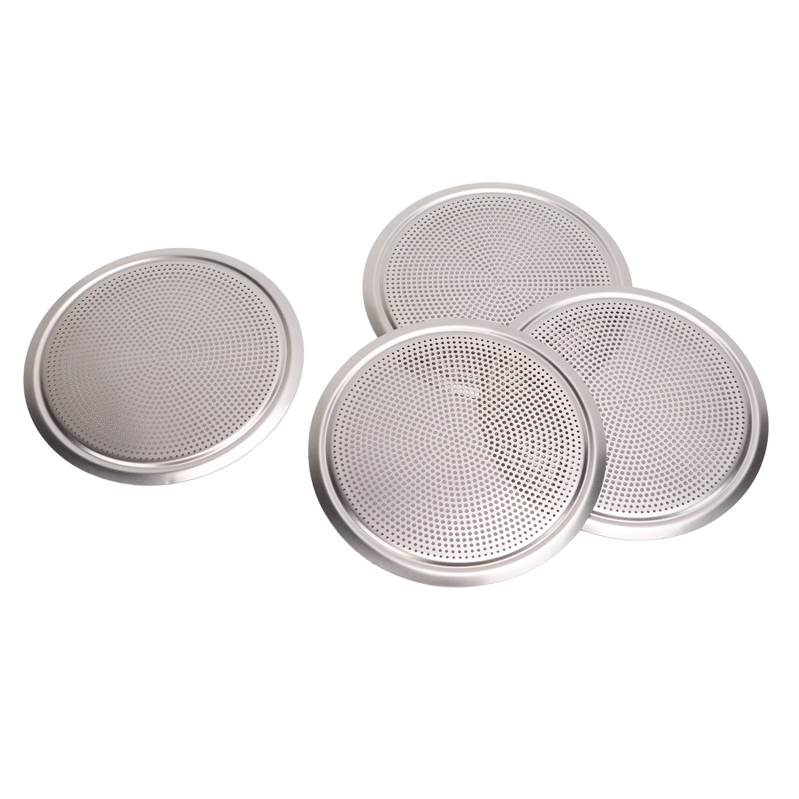 Emoshayoga Round Mesh Speaker Grille - Aluminum Alloy Car Speaker Cover with Adhesive Back for Interior Decoration & Vehicle Modification (Electroplated Colors) - Perfect for Car Audio Upgrades & DIY Customization