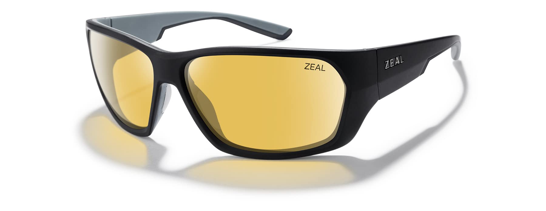 Zeal Optics Caddis Polarized Wrap Sunglasses - Matte Black Frame, Large Size for Men & Women - UV Protection for Driving, Fishing & Outdoor Sports