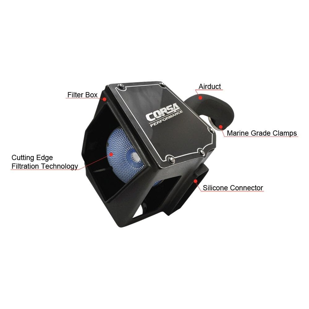 CORSA Performance Exhaust Air Intake System - High Flow Cold Air Intake Kit for Cars & Trucks - Improve Engine Power & Fuel Efficiency (Great for Street Racing & Off-Road Adventures)