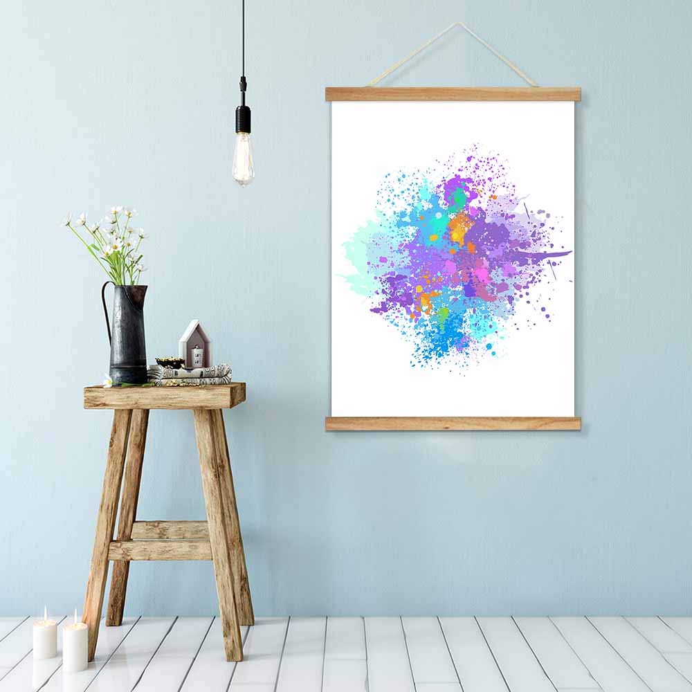 Wall26 Splashing Ink Art Print - 18x24 Inch Framed Canvas Wall Poster with Wood Frame, Ready to Hang for Living Room, Bedroom & Office Decor
