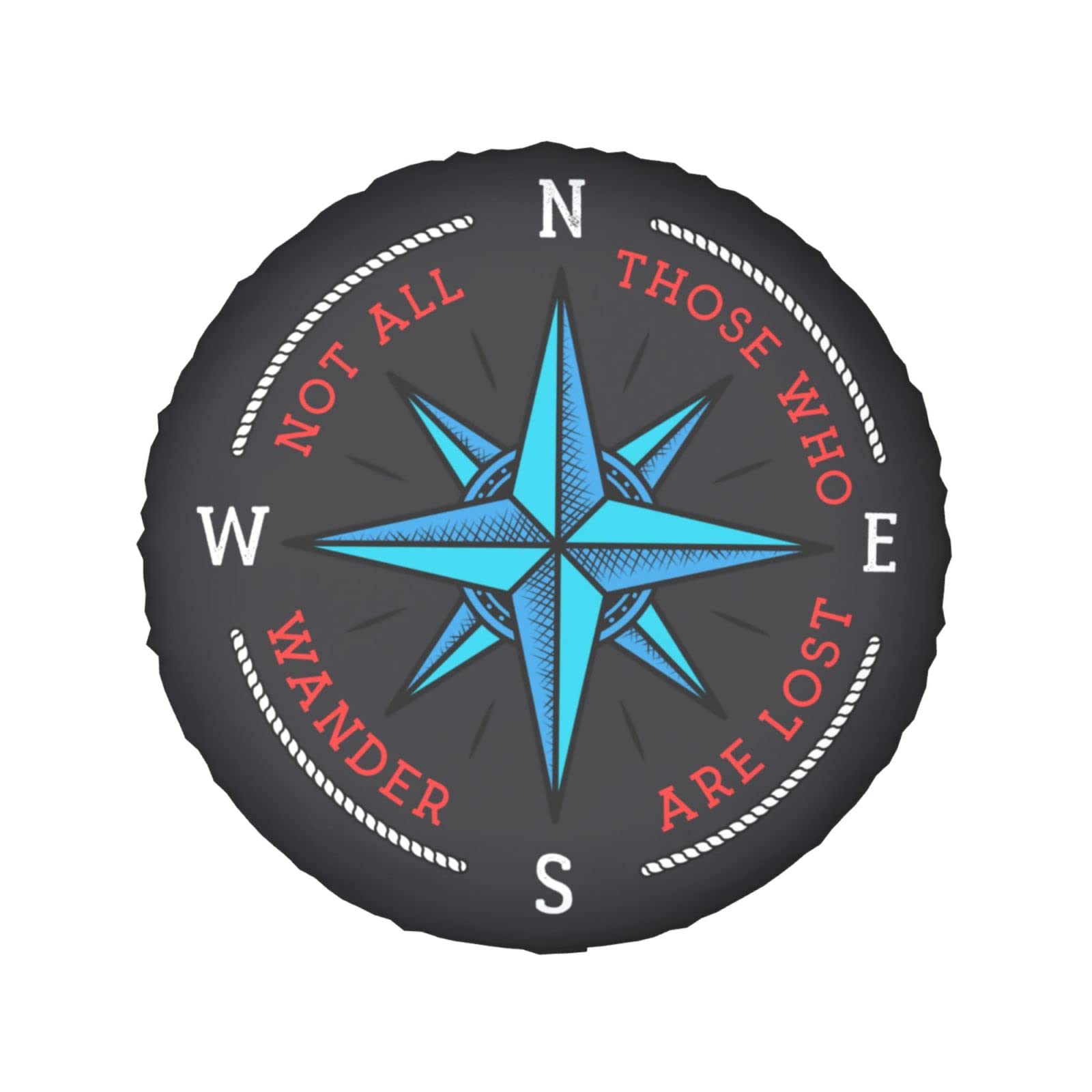 14 Inch Spare Tire Cover for Truck, SUV, Trailer, RV - Durable Wheel Protector with 'Not All Those Who Wander Are Lost' Design - Perfect for Camping, Off-Road Adventures & Road Trips