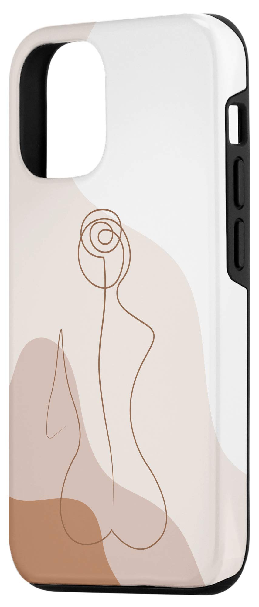 iPhone 12/12 Pro Case - Abstract Minimalist Face Line Art Design for Women - Slim Protective Phone Cover for Everyday Use, Work & Travel