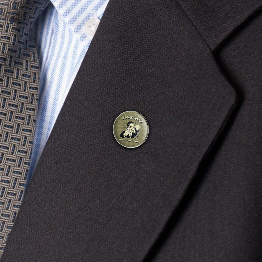 Funny Humor Metal Lapel Pin - 'Drink Beer Ignore Stuff' 0.75