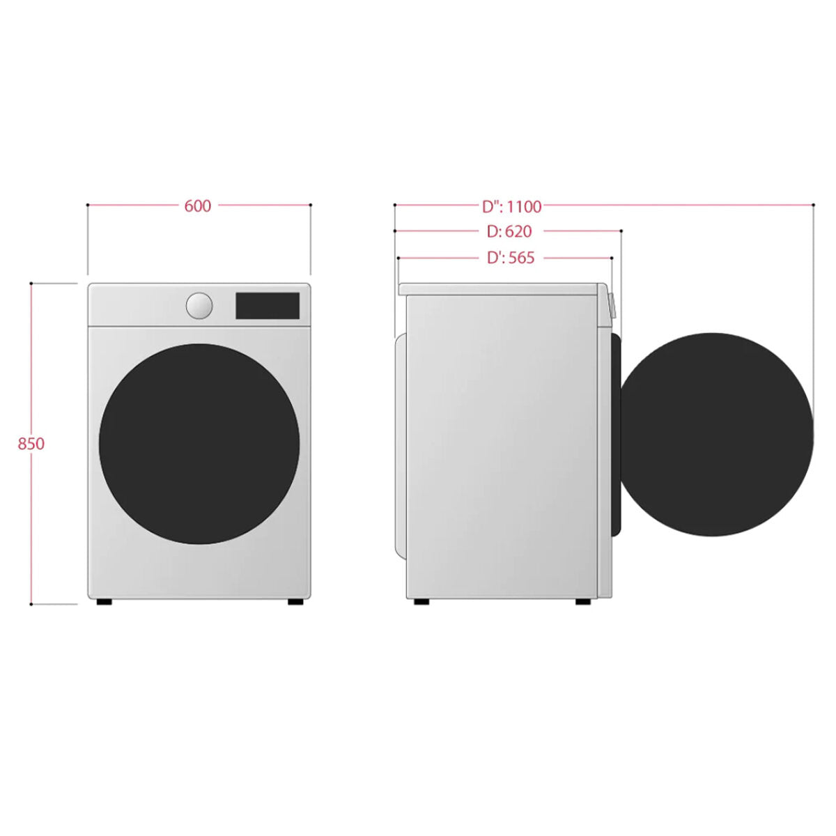 LG 9kg Front Load Washing Machine with Steam WV5 1409W - Energy Efficient, Quiet Operation - Perfect for Apartments, Laundry Rooms & Small Families