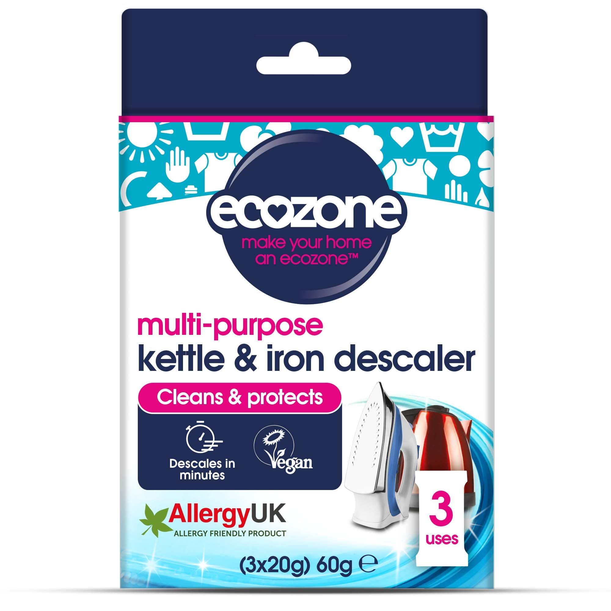 Kettle & Iron Descaler (3x20g) - Effective Limescale Remover for Coffee Makers, Teapots & Household Appliances | Fast Cleaning Solution for Kitchen & Home