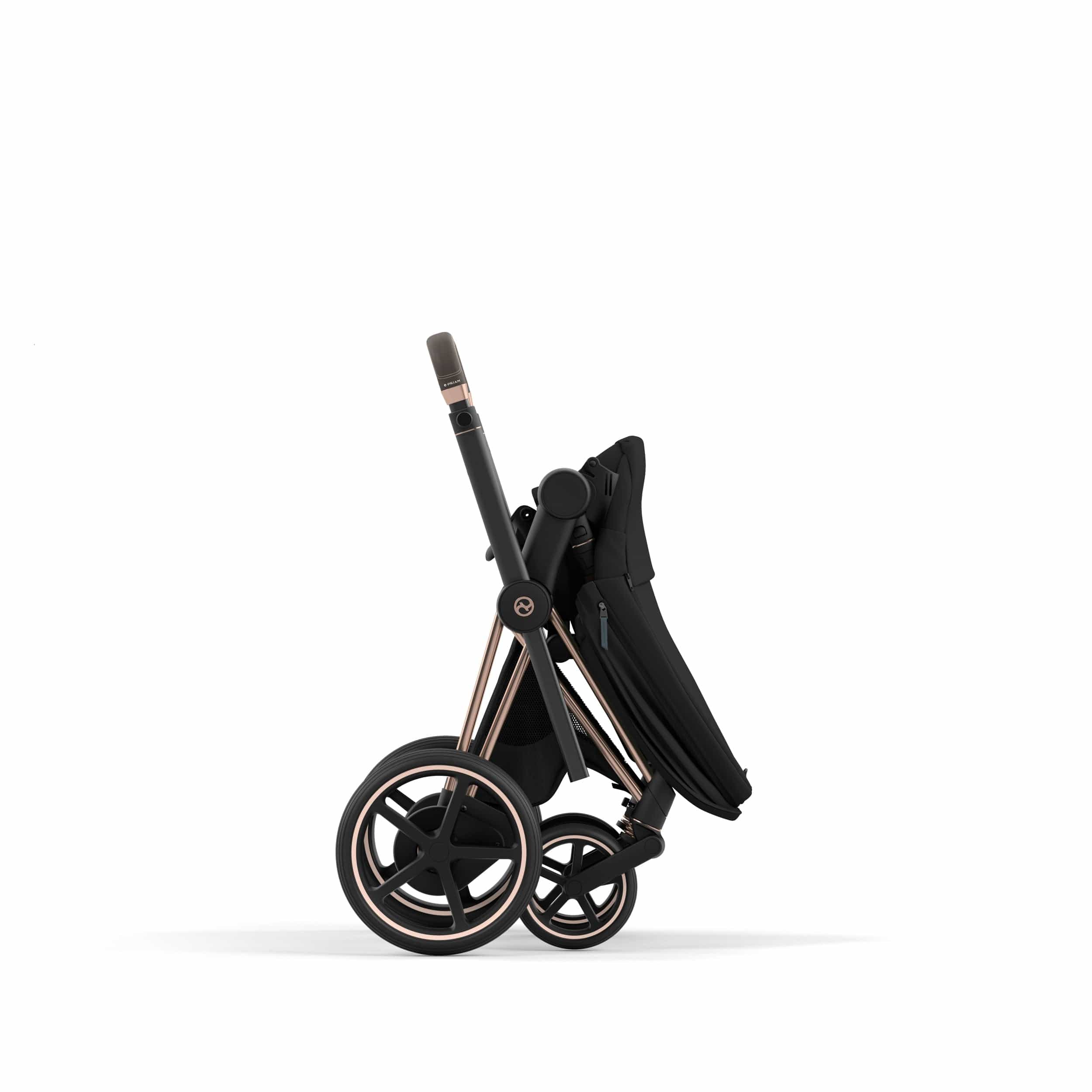 Cybex ePriam 2 Complete Stroller - Rose Gold & Brown Luxury Baby Stroller with All-Wheel Suspension | Perfect for City Walks, Shopping & Travel