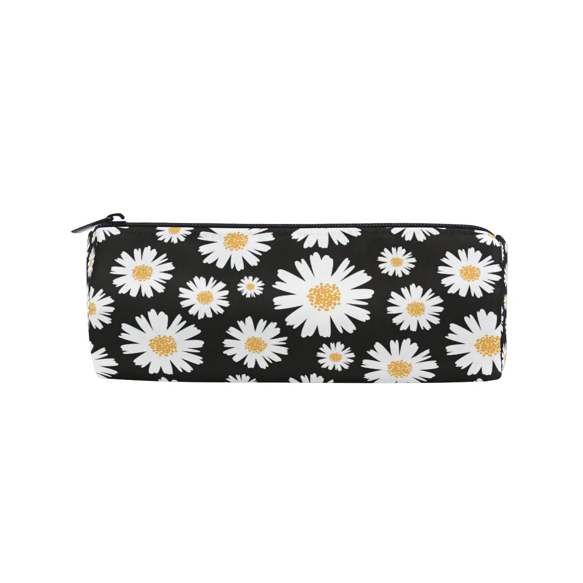 JUMBEAR Vintage Daisy Printed Pencil Case for Kids - Boys & Girls School Supplies, Coin Purse, Cosmetic Makeup Bag - Perfect for School, Travel & Daily Organization