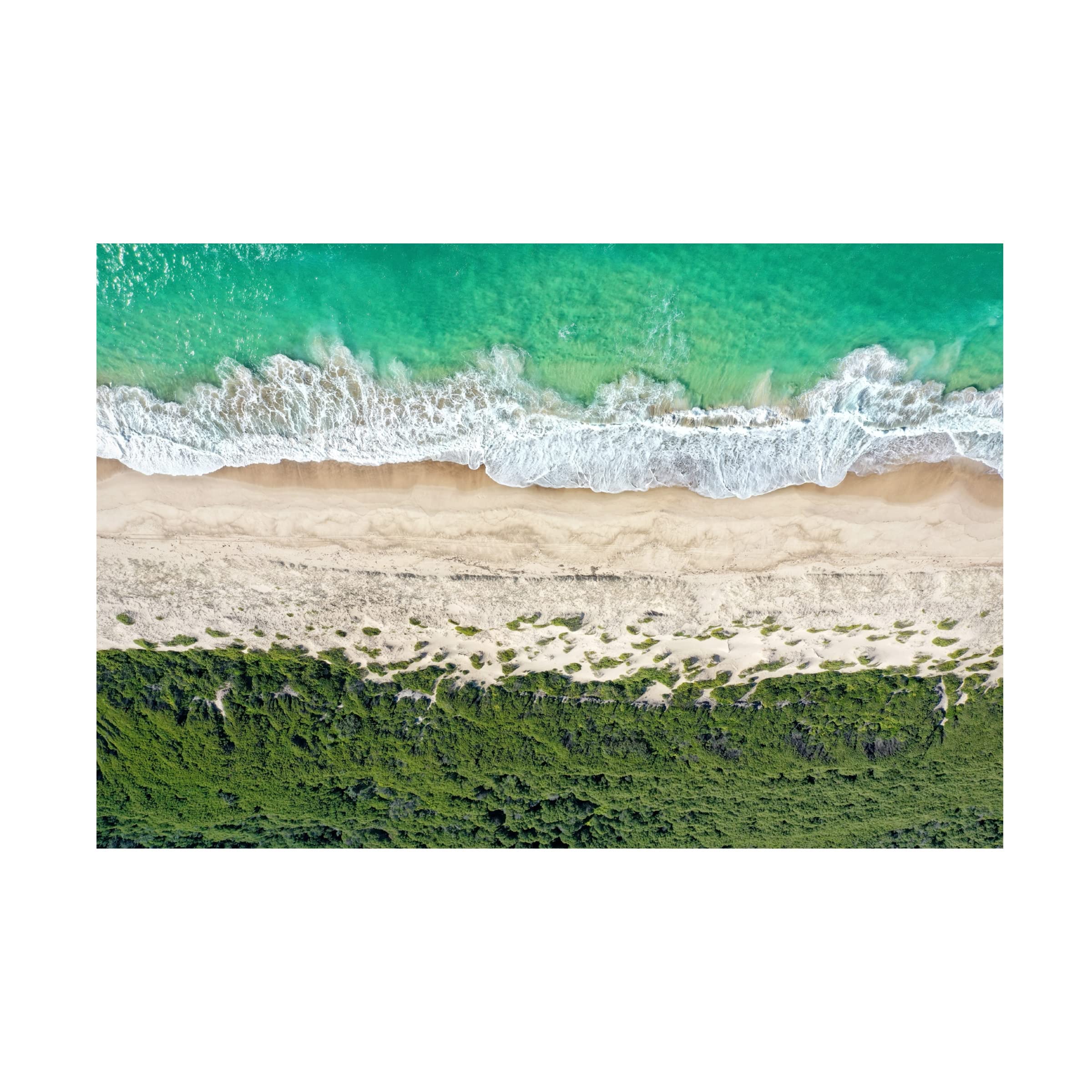 Beach Symphony by Beata Czyzowska Young - Premium Canvas Wall Art Print for Living Room, Bedroom & Office Decor - Coastal Landscape Painting for Home & Office
