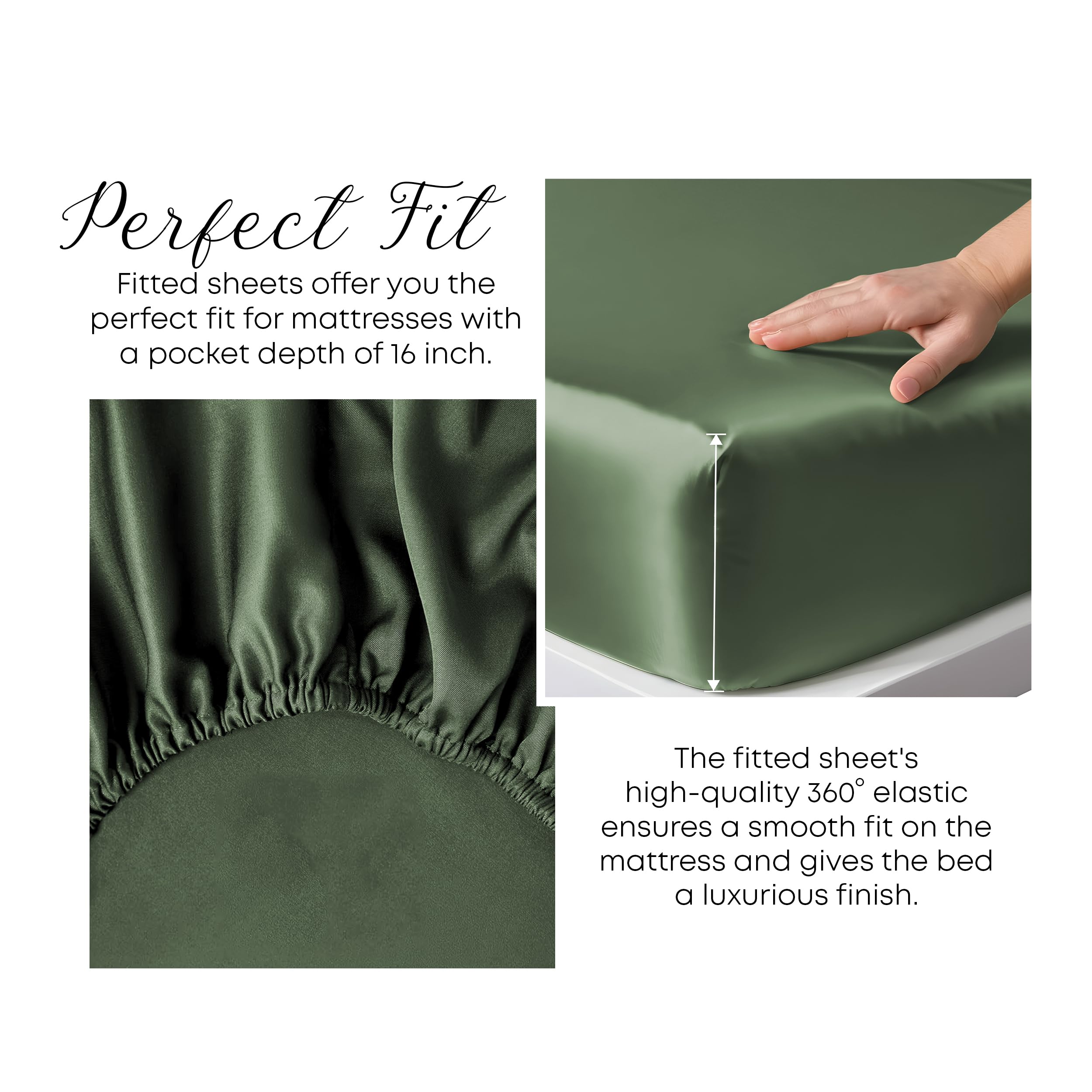 Linenwalas King Size Duvet Cover Set - Soft & Breathable Bamboo Viscose, Lightweight Cooling Comforter Cover with Zipper Closure & Corner Ties, Includes Fitted Sheet (Avocado Green) - Perfect for Hot Sleepers & Summer Bedding