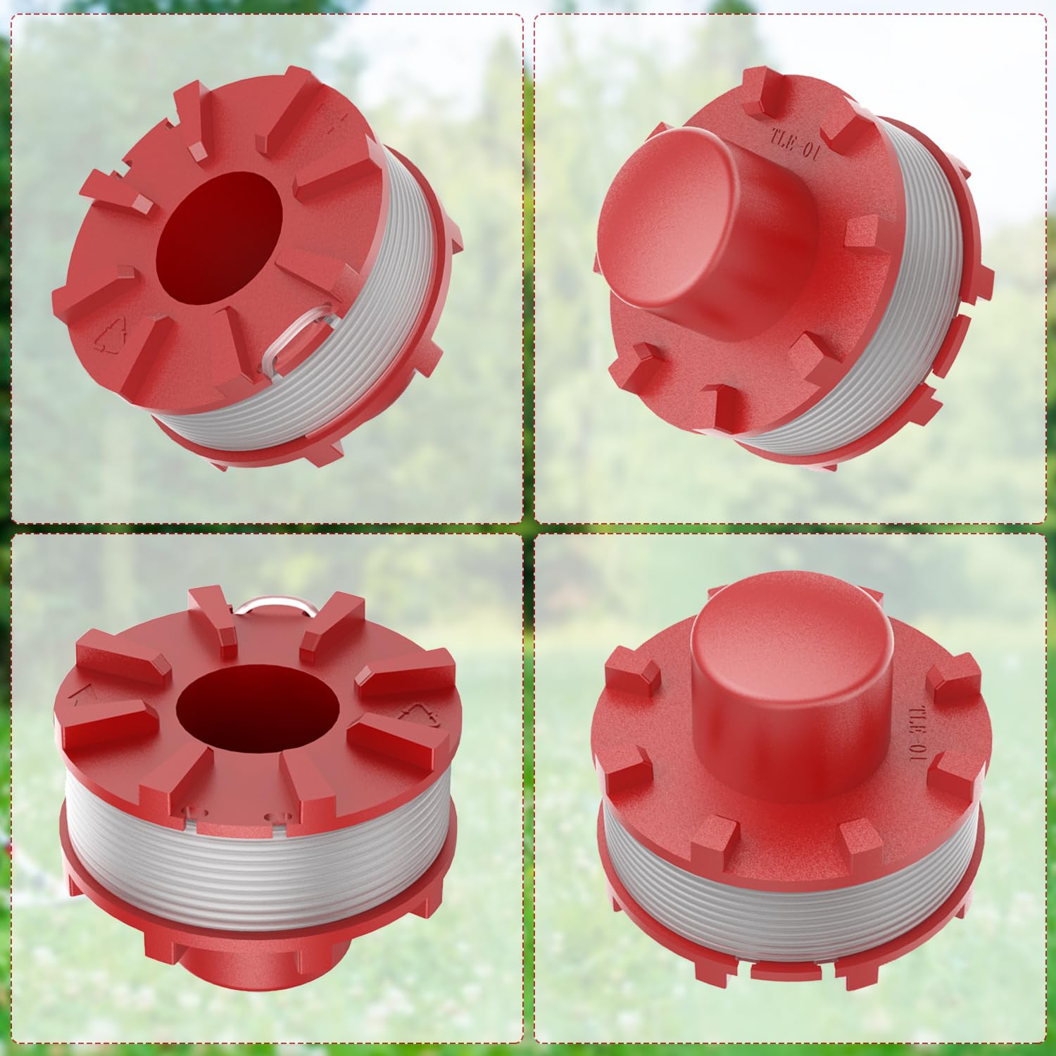 3Pcs Replacement Trimmer Line Spool for Einhell Cordless Grass Trimmer GE-CT 36/30 LI E Solo, AGILLO 36/255 BL, AGILLO 18/200 - 2mm Diameter Nylon Line (8m Length) - Perfect for Lawn Care & Garden Maintenance