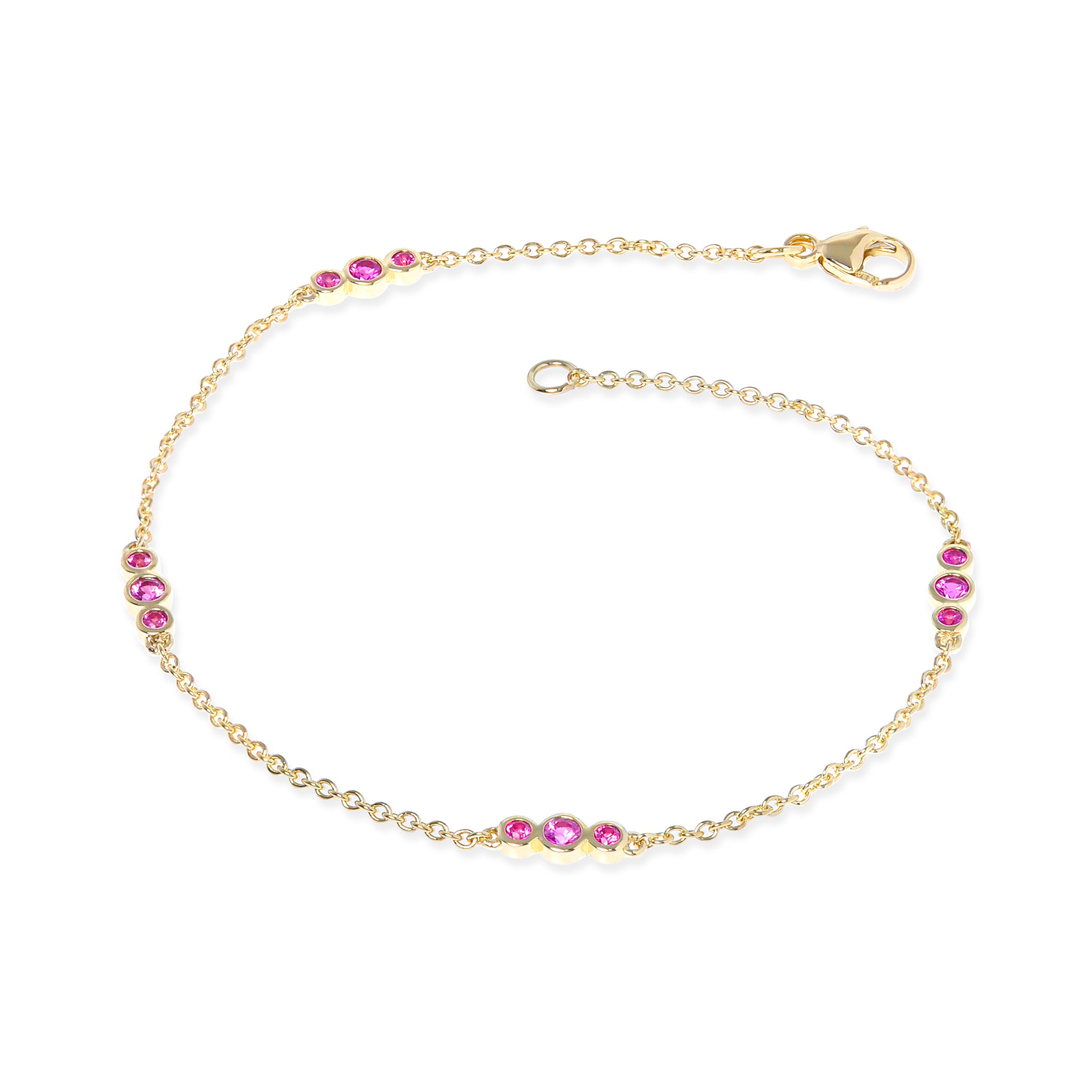 Pink Sapphire Triplet Bracelet for Women - Elegant Jewelry Gift for Birthdays, Anniversaries & Special Occasions | Perfect for Weddings, Parties & Everyday Wear