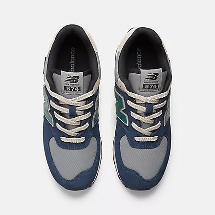 New Balance Kids 574 Sneakers - Navy/Grey - Lightweight & Comfortable for School, Play & Everyday Wear
