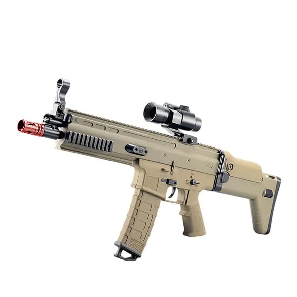 Stalbin JM JINMING SCAR V2 Gel Blaster Toy Gun - 7.4V Rechargeable Battery, Protective Goggles & 50,000 Gel Nylon Balls Included | Outdoor Backyard Shooting Games, Team Battles, Tactical Training, Stress Relief Fun for Adults & Teens
