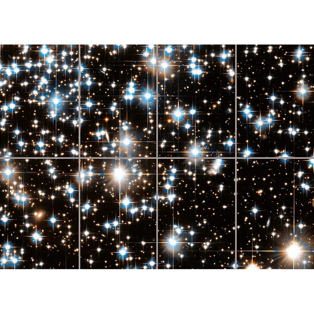 **Hubble Space Telescope Star Clusters Cosmos XL Giant Wall Art Poster Print (8-Panel Sections) – Perfect for Home Decor, Office & Classroom Astronomy Display**