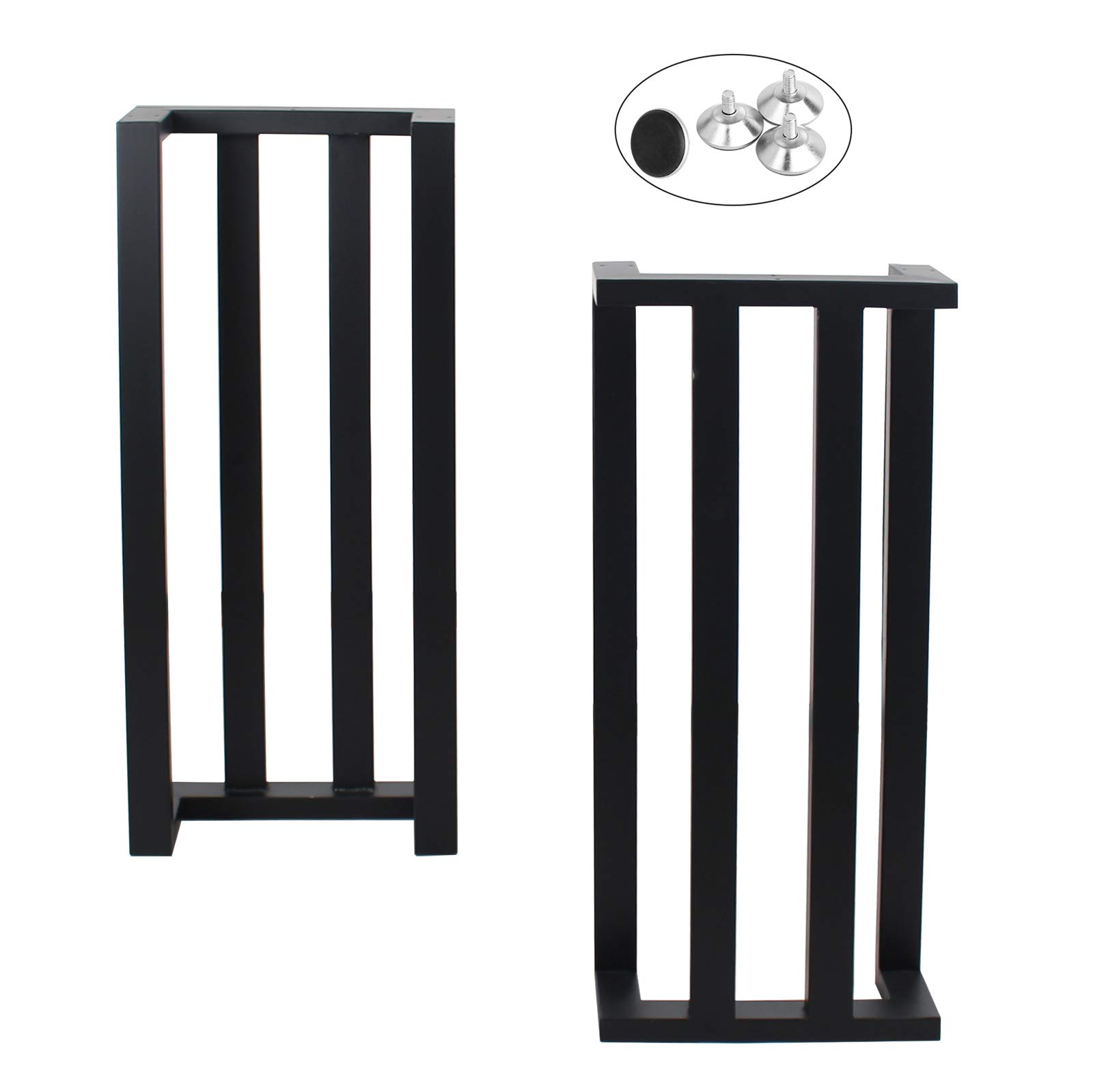 MBQQ Rustic C-Shaped Table Legs - Heavy Duty Metal, 35