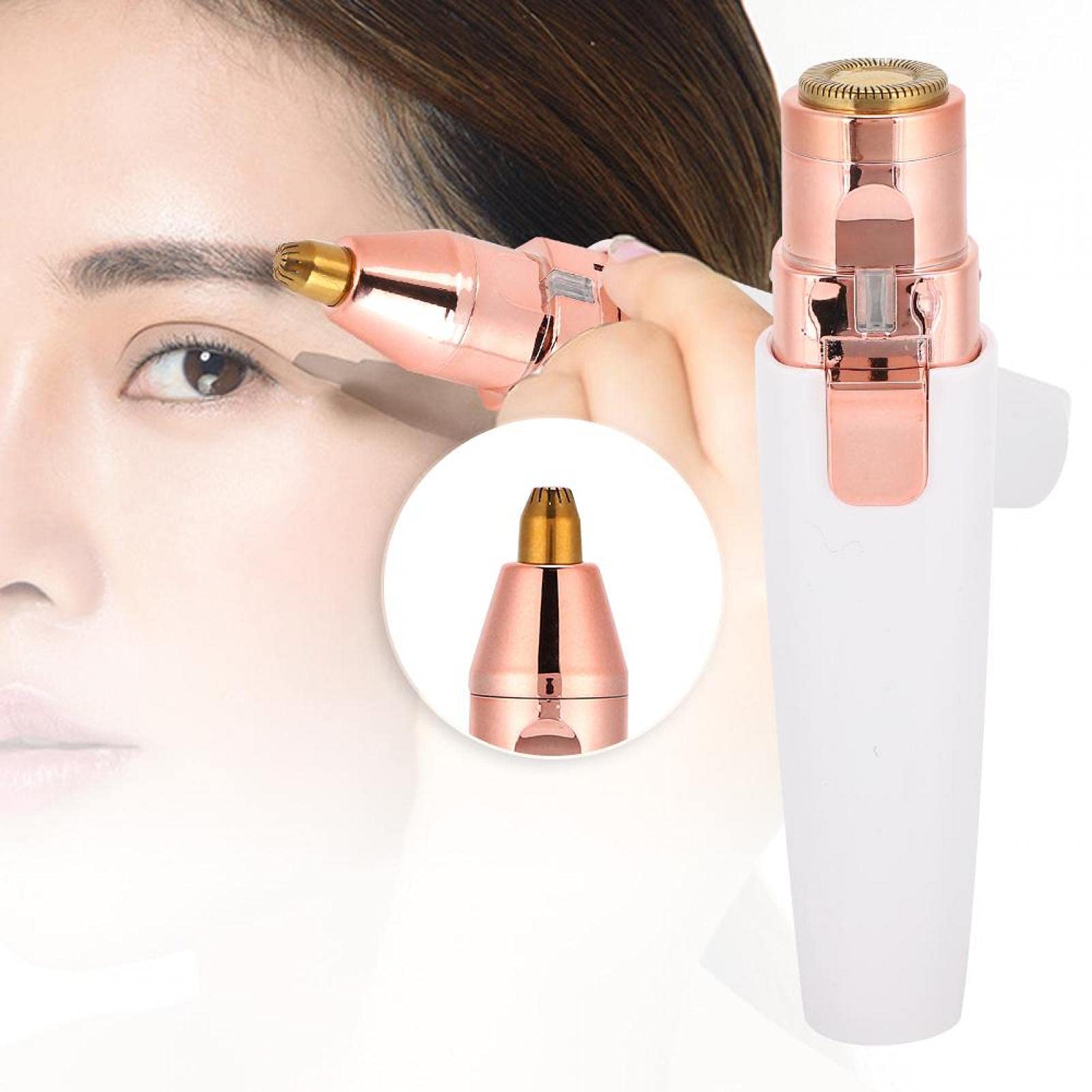 2 in 1 Electric Shaver for Women - Portable Waterproof Hair Remover & Eyebrow Trimmer, Mini Lipstick Shaped Design for Smooth Legs & Body Hair Removal - Perfect for Travel, Gym & Daily Grooming Routine