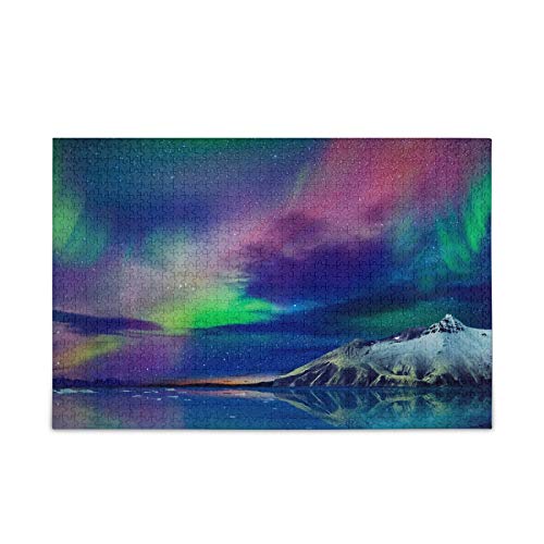 500 Piece Northern Lights Jigsaw Puzzle for Adults – Aurora Borealis Landscape Puzzle – Perfect for Relaxation, Family Game Night & Home Decor