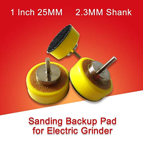1 Inch 25MM Back-up Sanding Pad Sander Backing Pad for Electric Grinder - Abrasive Tools Polishing & Grinding Disc with 2.3MM Shank - Compatible with Angle Grinders, Sanders & Polishers - Perfect for Woodworking, Metal Finishing & DIY Projects