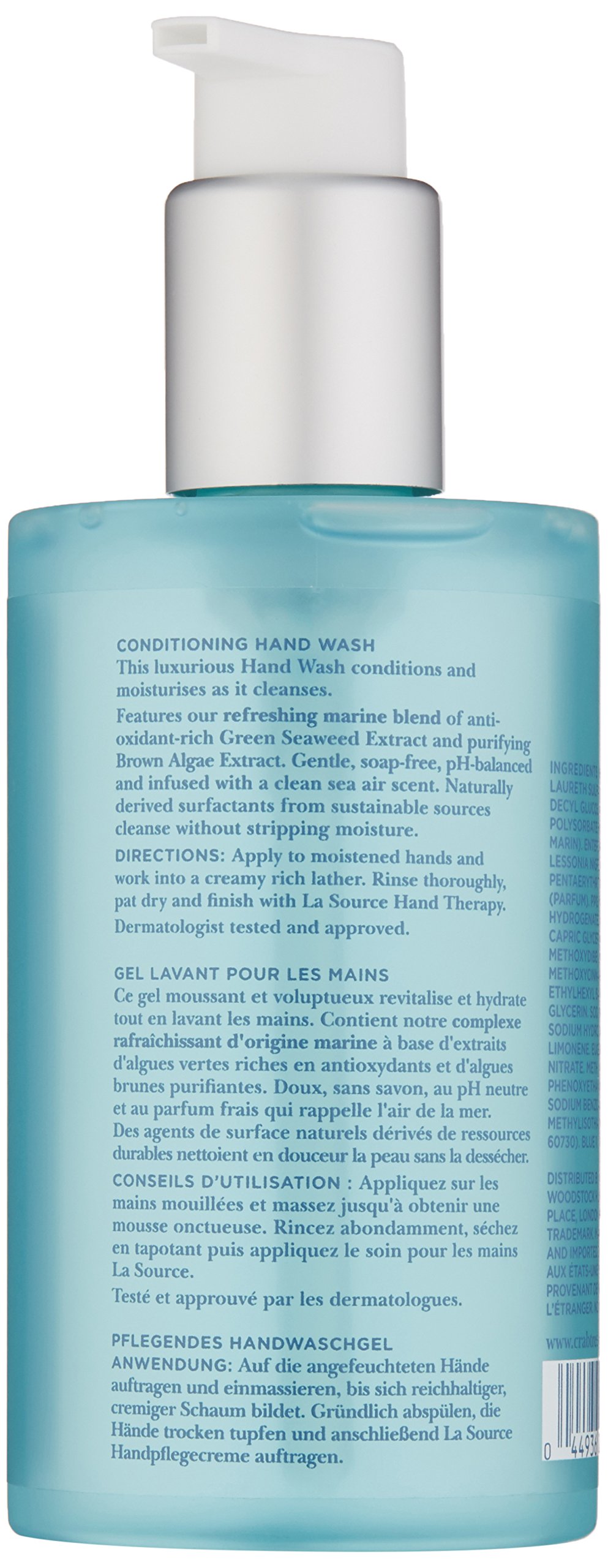 Crabtree & Evelyn La Source Moisturizing Hand Wash - 8.5 Fl Oz - Hydrating & Nourishing Liquid Soap for Soft Skin - Perfect for Bathroom, Kitchen & Guest Washroom