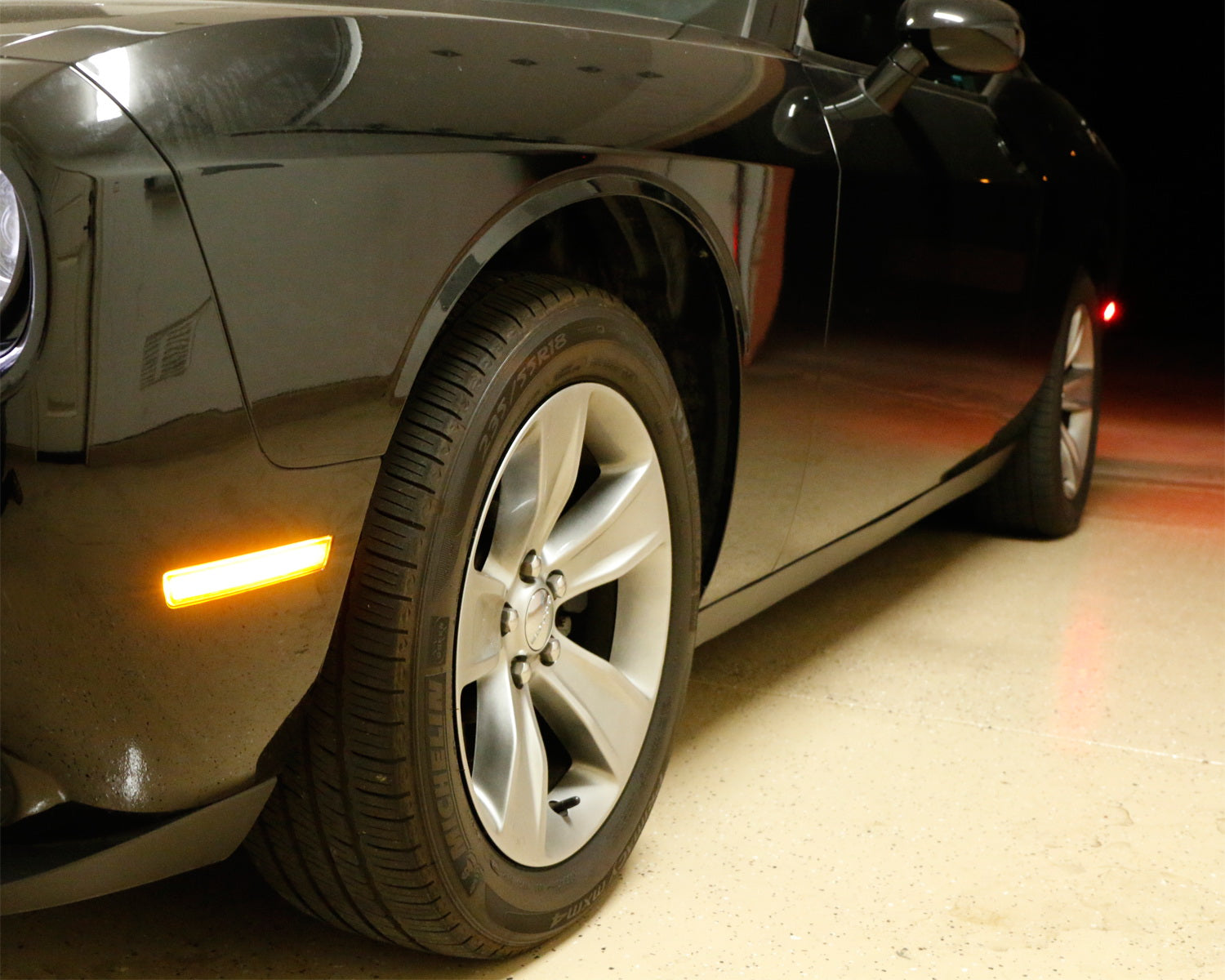 Smoked Lens LED Side Marker Lights Set for Dodge Challenger 2008-2014 - Front & Rear Replacement Lights for Enhanced Visibility & Style (Perfect for Night Driving & Car Customization)