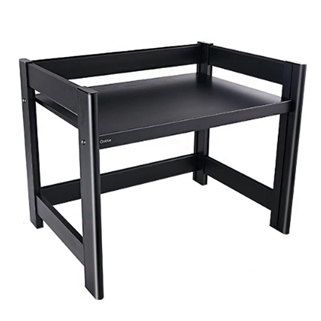 2-Tier Microwave Oven Rack - 60.8x40.5x47.8cm Black Kitchen Storage Shelf for Countertops, Spice Organizer & Food Service Supplies - Perfect for Small Kitchens & Apartment Cooking Spaces