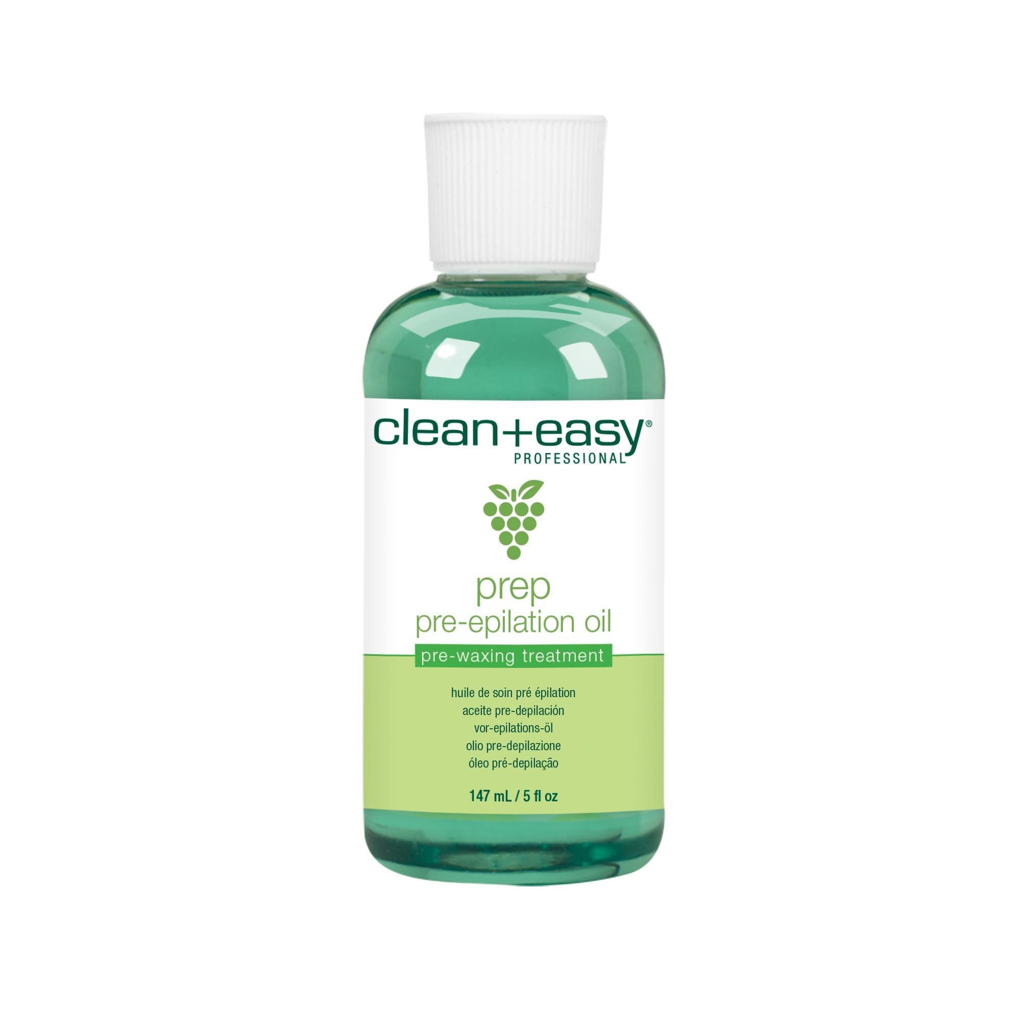 Clean & Easy Prep Pre-Epilation Oil for Smooth Hair Removal – 5 fl oz | Ideal for Waxing, Sugaring & Epilating at Home