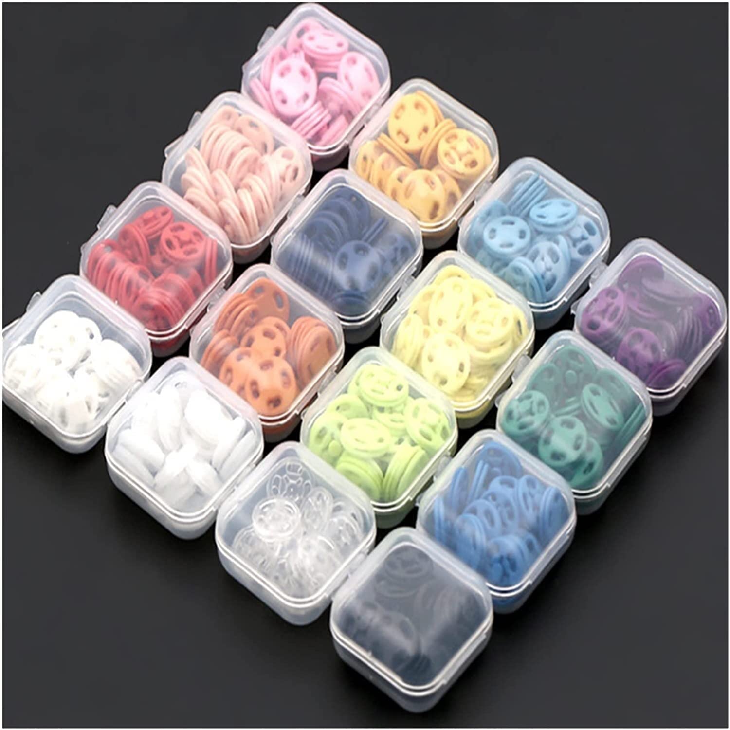 FCHMY Clear Invisible Snap Buttons for Shirts - 10mm Concealed Anti-Glare Plastic Buttons (Color A) | Perfect for Formal Wear, Dress Shirts & Professional Attire