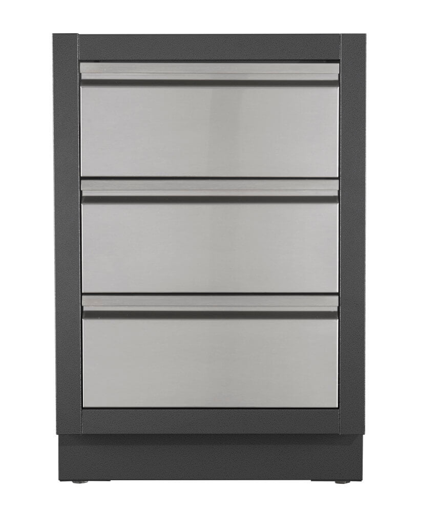 Napoleon OASIS™ 100 Outdoor Kitchen Island - Premium Stainless Steel Grill Station with Side Burner & Storage - Perfect for Backyard BBQs, Patio Parties & Outdoor Entertaining