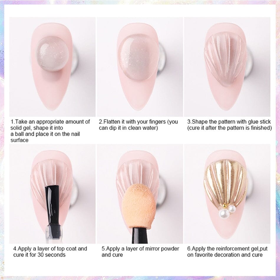 Born Pretty Aurora PVC Soft Solid 3D Sculpting Gel - Long-Lasting Nail Art Design for DIY Manicures & Professional Salon Use