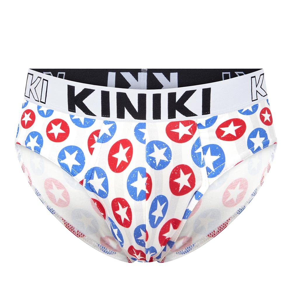 Kiniki Men's Cotton Printed Brief Underwear - Soft & Breathable Comfort for Everyday Wear - Perfect for Workout, Lounge & Sleep