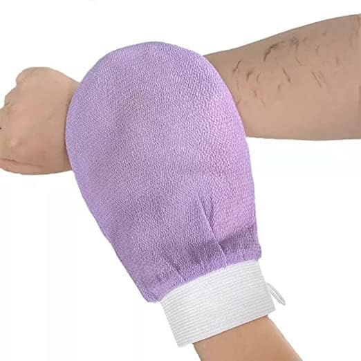 Alesso Exfoliating Shower Gloves - Body Scrub Mitts for Tan Removal & Smooth Skin - Best Bath Gloves for Exfoliation & Dead Skin Removal - Perfect for Spa, Self-Care & At-Home Skincare Routine