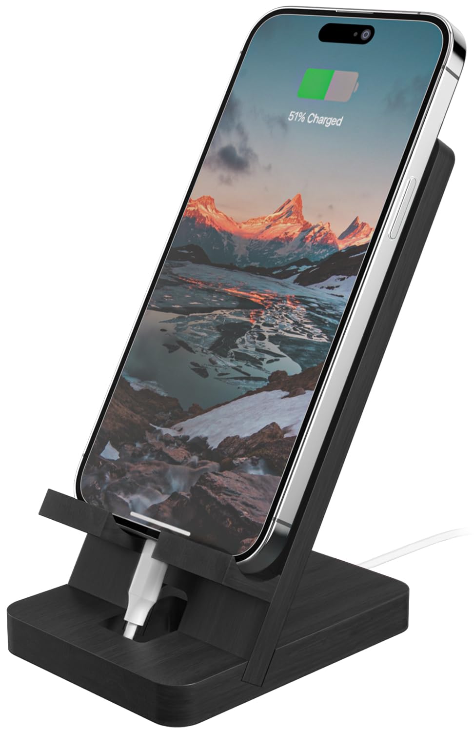 Portable Clear Phone Stand for Desk - Black | Universal Cell Phone Holder for Home, Office, and Car Use