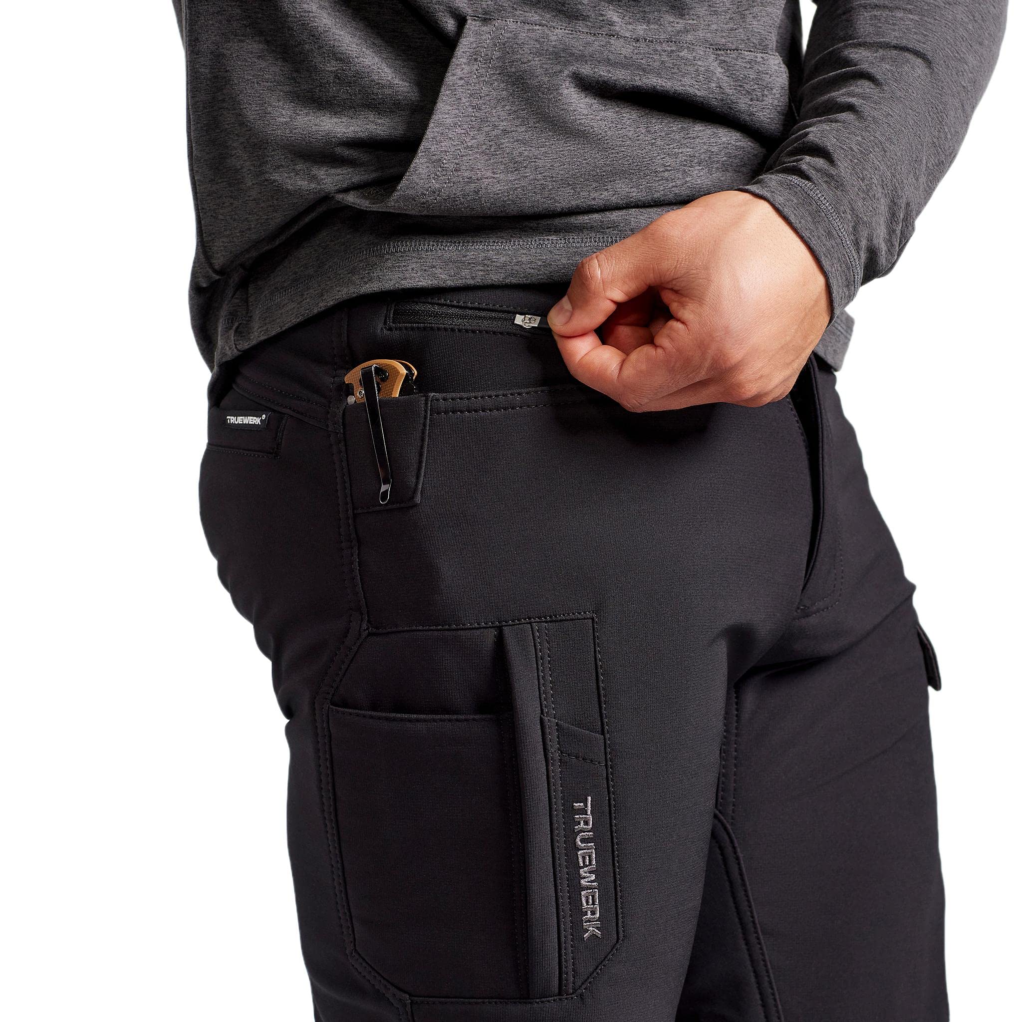 TRUEWERK T3 WerkPants for Men - Water Resistant Insulated Cargo Work Pants with 4-Way Stretch | Durable Utility Pants for Construction, Outdoor Work & Winter Activities