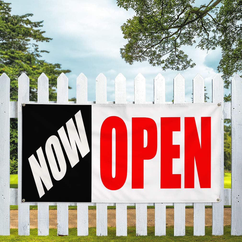 Custom Vinyl Banner - 48x96 Inches, Weatherproof & Durable with 8 Grommets for Outdoor Business Signs | Perfect for Grand Openings, Yard Sales & Industrial Use