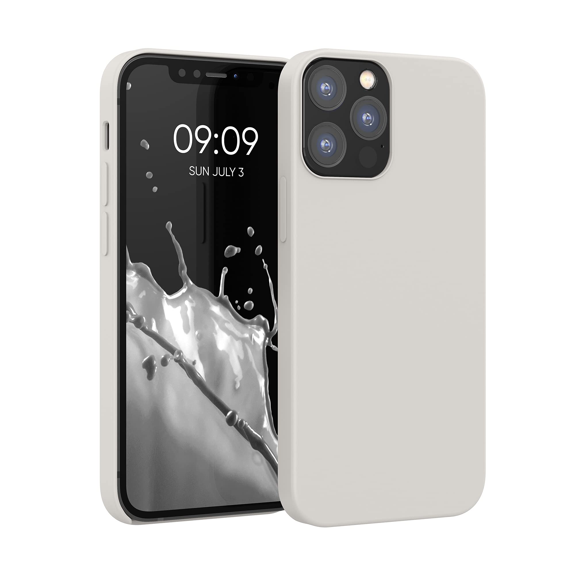 kwmobile TPU Silicone Case for Apple iPhone 12 & iPhone 12 Pro - Soft Matte Beige Phone Cover | Shockproof Protection for Everyday Use & Travel
