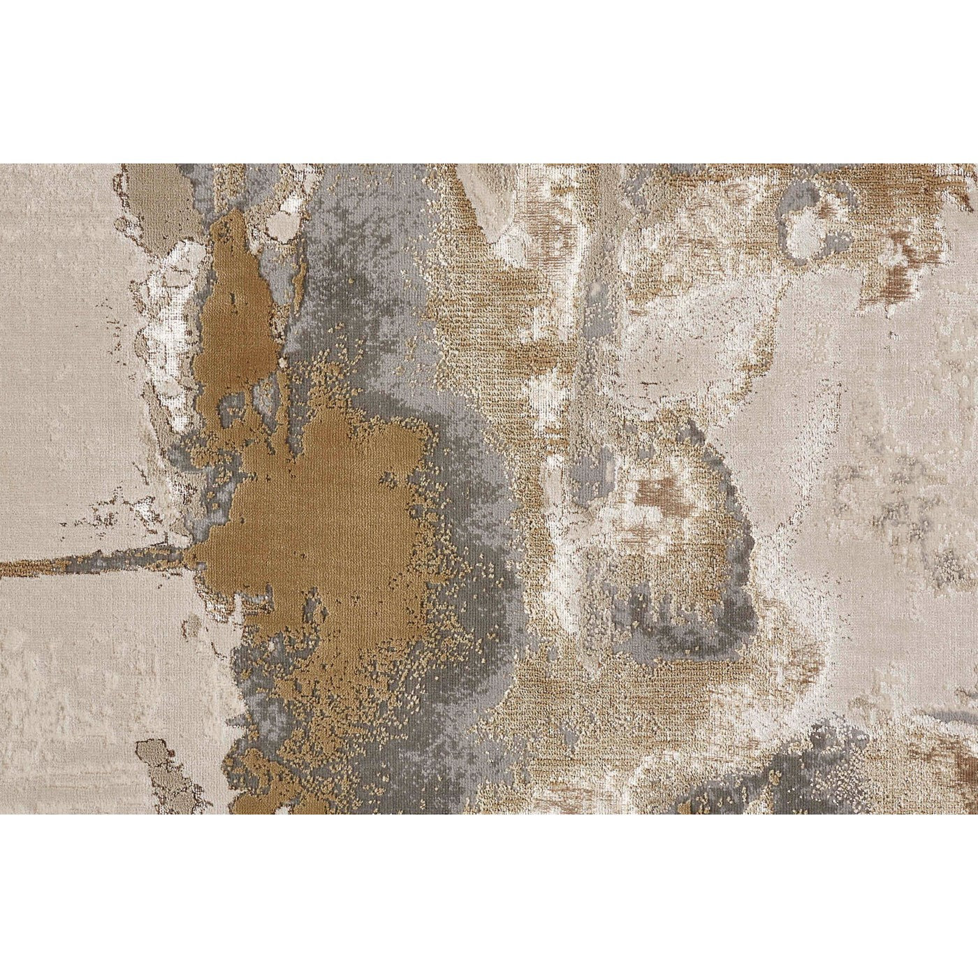 Luxury Aura Gold and Gray Area Rug - Soft Plush Shaggy Carpet for Living Room, Bedroom, Home Decor - Perfect for Cozy Modern Interior Design