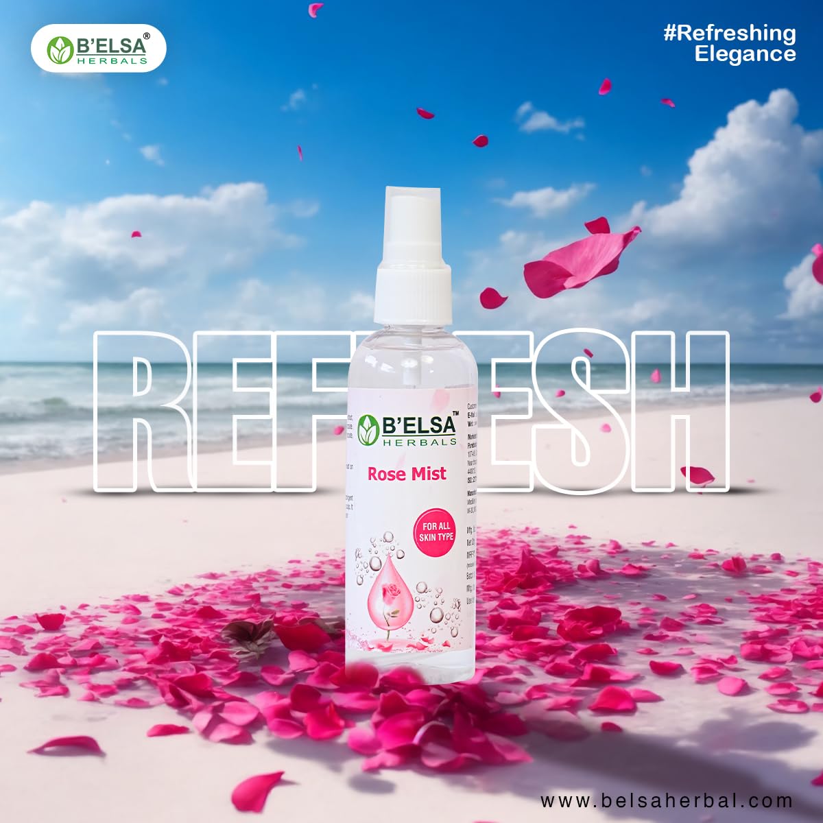 Rose Mist Facial Spray - Hydrating & Refreshing Set of 3 | Travel Size, Makeup Setting & Skin Care for Dry Skin