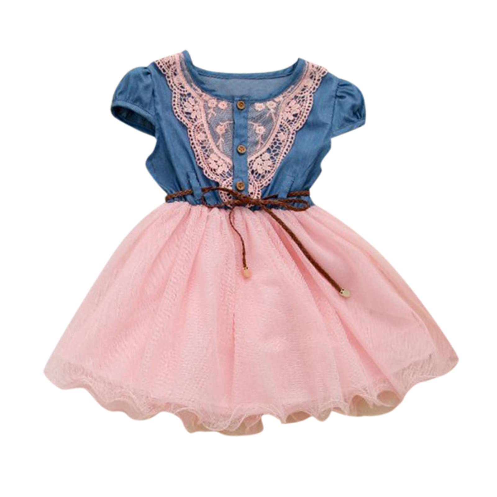 Toddler Baby Girl Sun Dress - Wildflower Floral Ruffle Halter Kids Casual Beach Party Dress | Perfect for Summer Outings, Vacations & Photoshoots