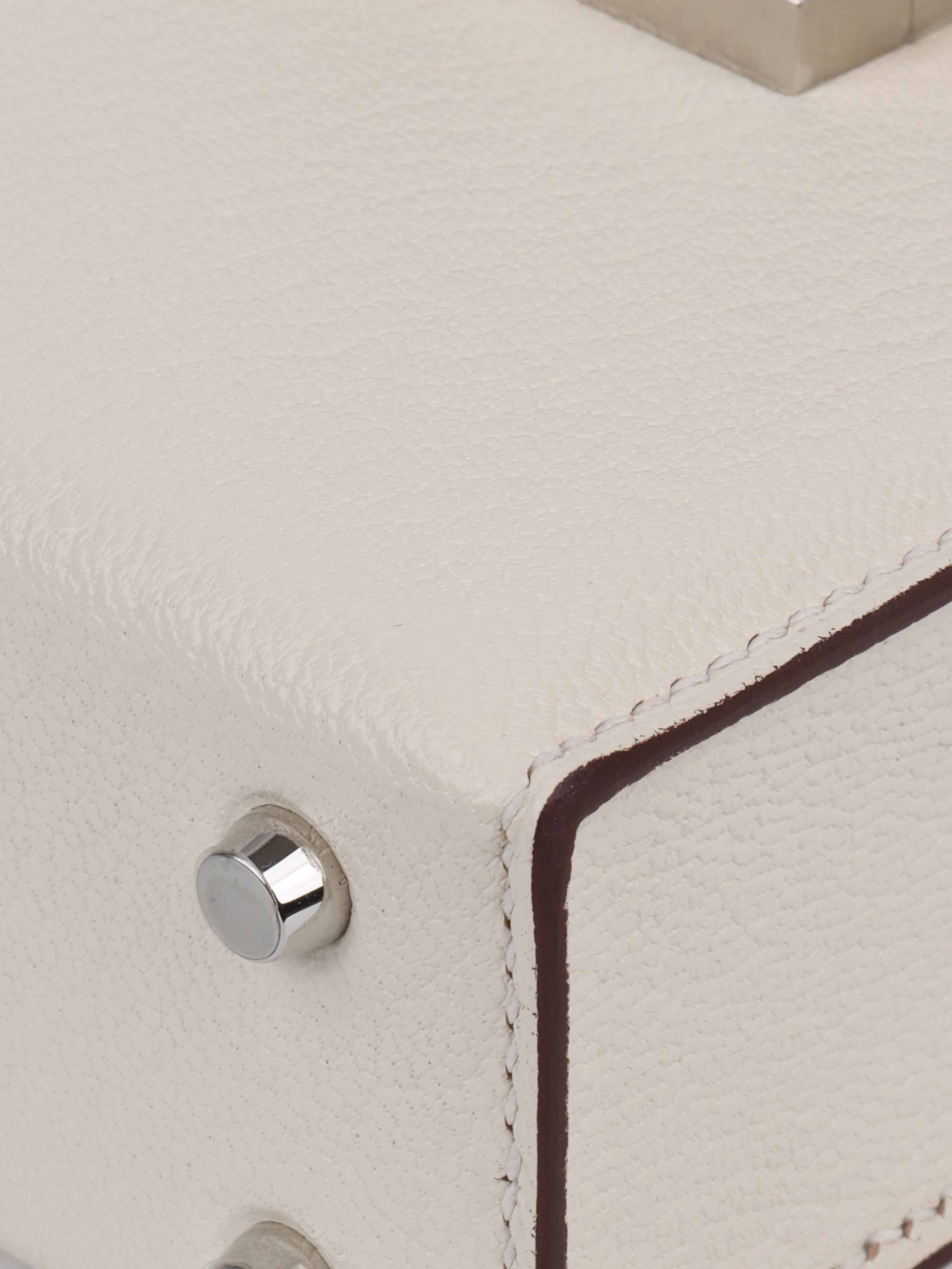 Hermes Mini Verrou Bag in Chevre Mysore Nata Leather with Havane/Tchai/Etoupe Hardware - Luxury Crossbody Bag for Women | Perfect for Evening Events, Date Nights & Special Occasions