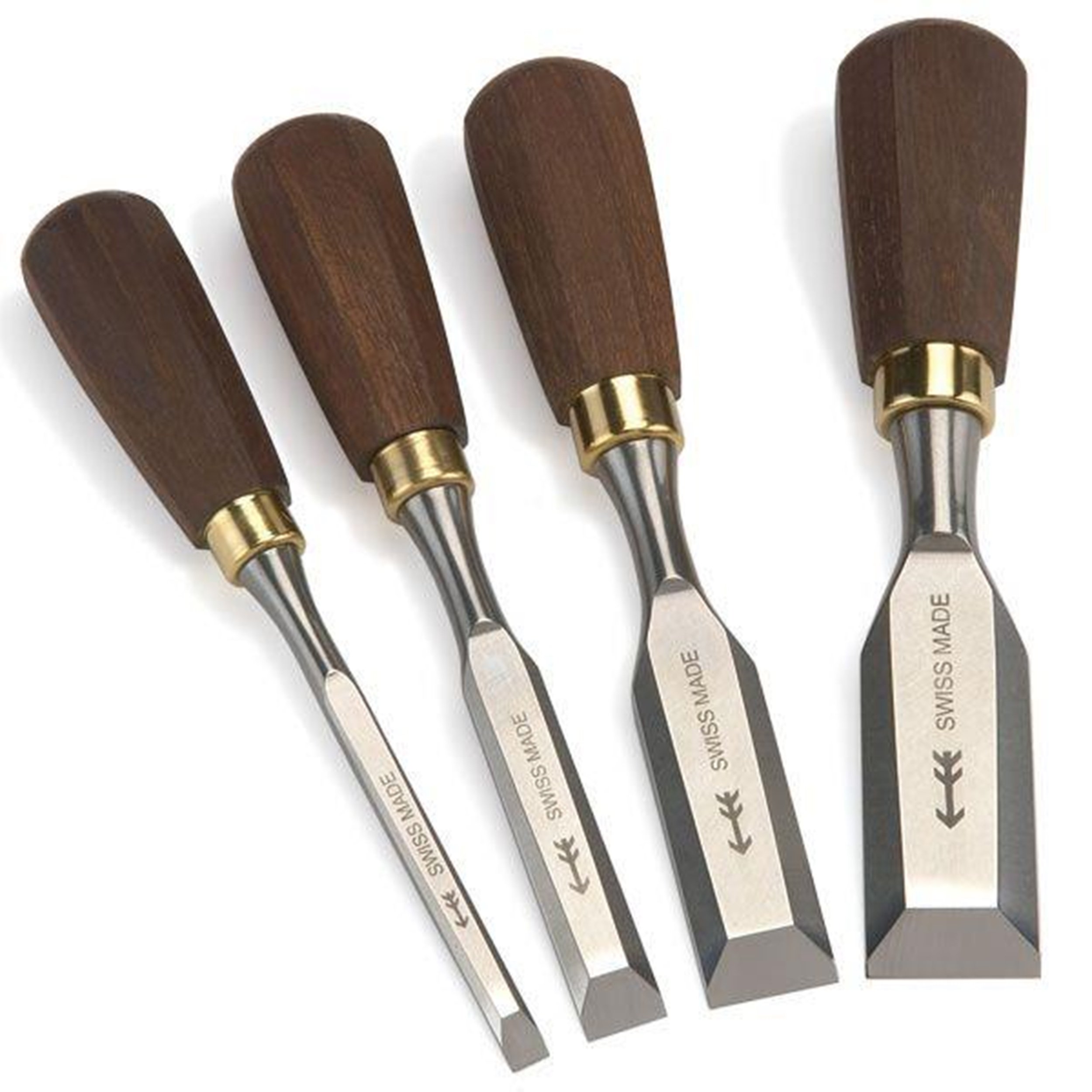 Premium PFEIL Swiss Made Woodworking Butt Chisel Set - 4-Piece Professional Carpenter Tools for Fine Woodworking & Furniture Making