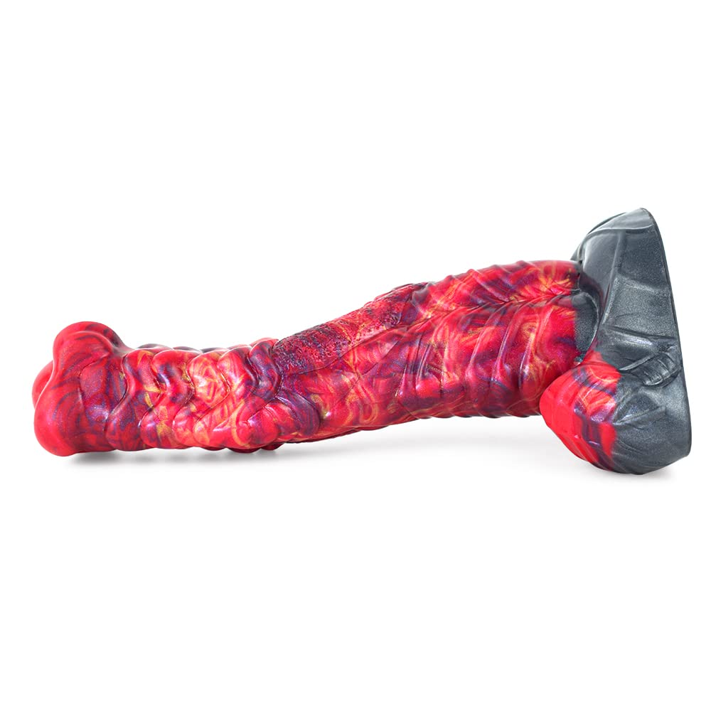 BeHorny Liquid Silicone Alien/Fido Dildo Sex Toy with Strong Suction Cup - Realistic Adult Toy for Solo Play, Couples & BDSM Fantasy (Black)