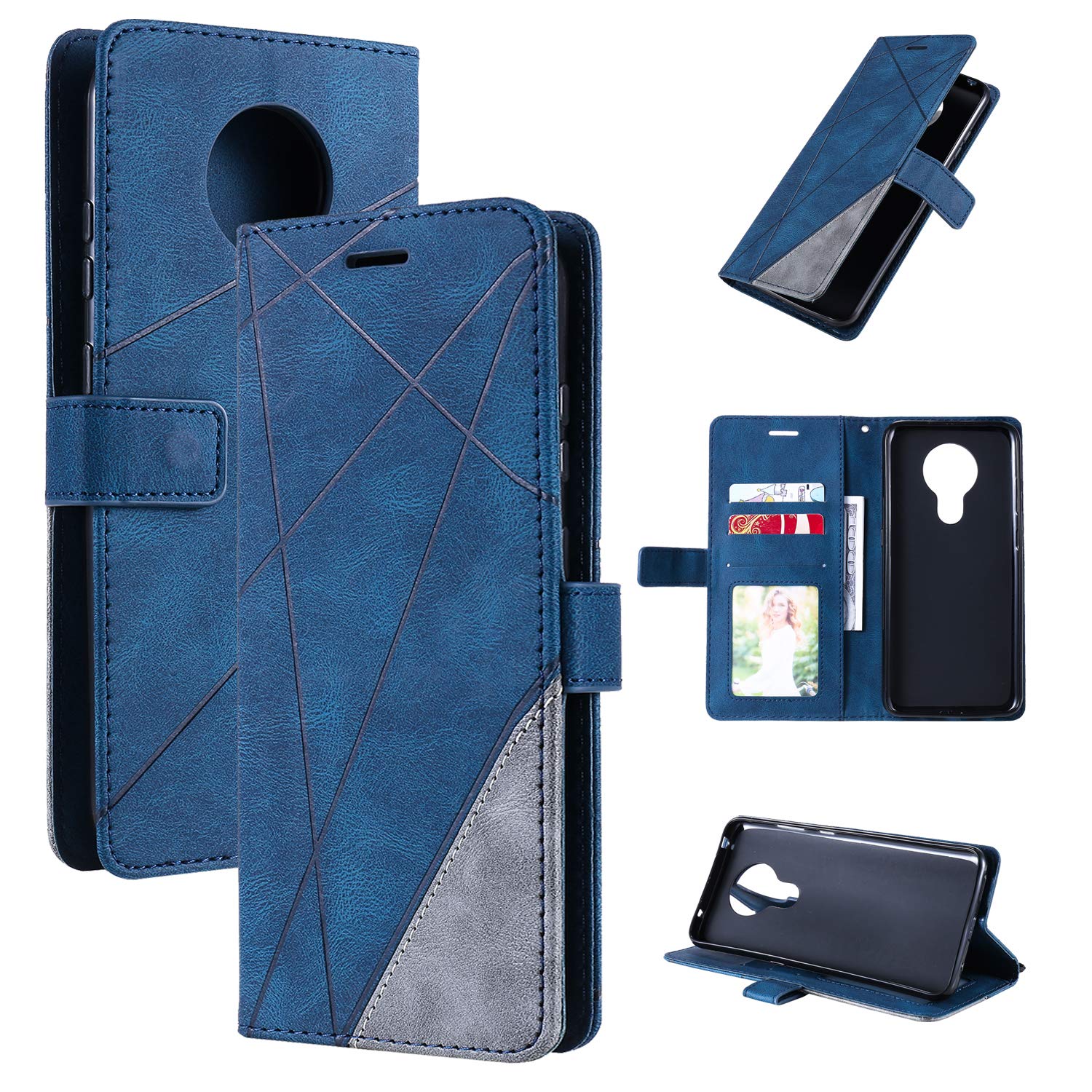 Premium Nokia 5.3 Case (2020 Model TA-1223/TA-1227/TA-1229/TA-1234) - Flip PU Leather Protective Cover with Card Slots in Blue | Perfect for Daily Use, Travel & Business Meetings