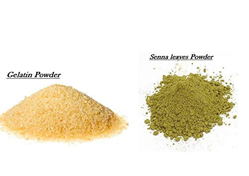 2-in-1 Gelatin with Senna Leaves Powder for Face Mask & Hair Removal - 75g | Natural Skin Care Solution for Smooth Skin & Facial Treatments | DIY Beauty at Home