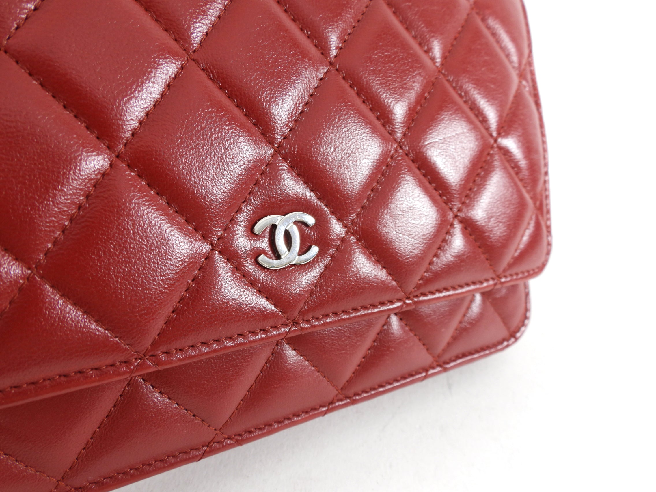 Chanel Red Leather Quilted Timeless Classic Wallet on Chain - Luxury Crossbody Bag for Women, Perfect for Parties, Date Nights & Special Occasions