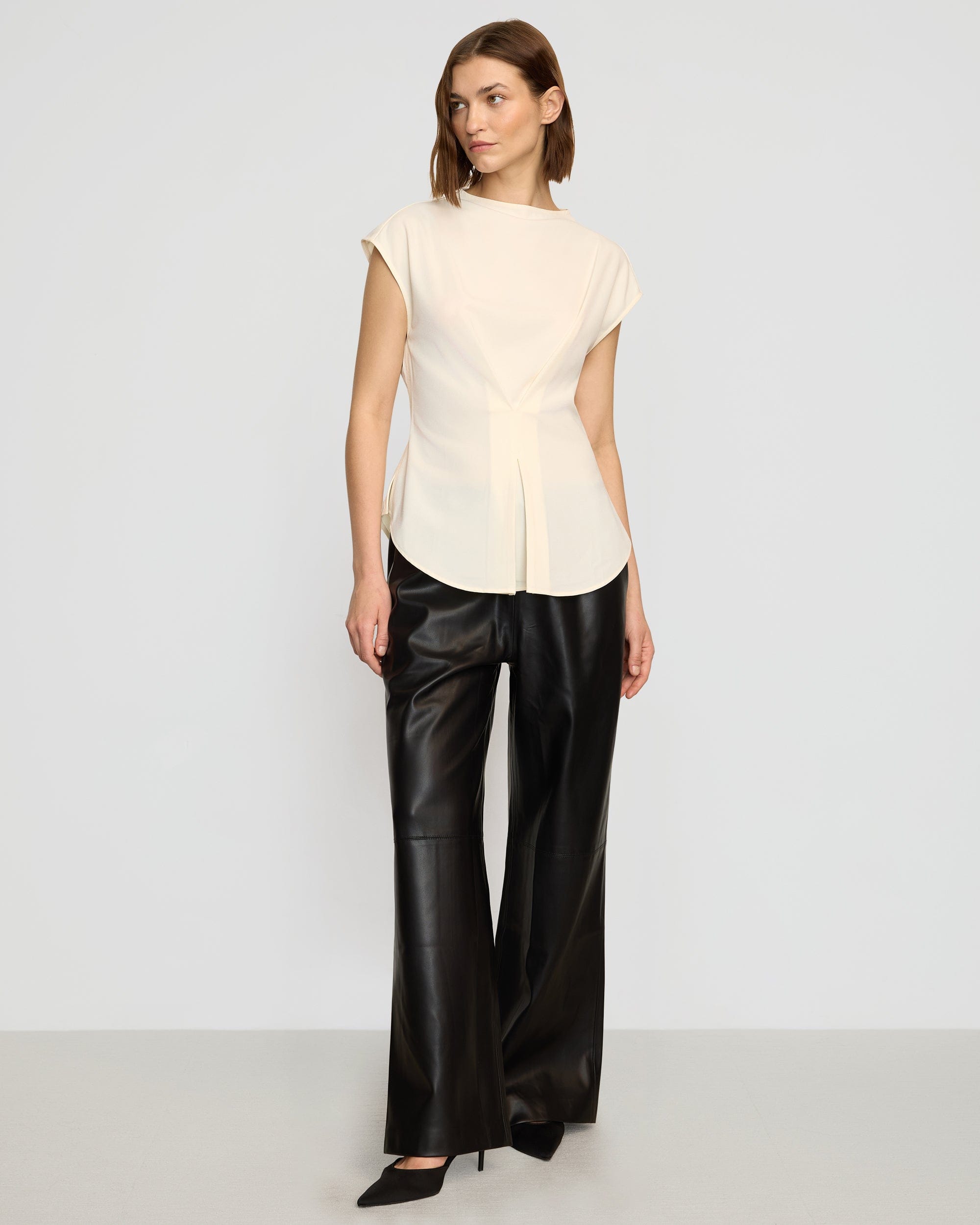 Lianne Vegan Leather Drawstring Pants for Women - Stylish & Comfortable Lounge Pants for Casual Wear, Yoga, and Travel