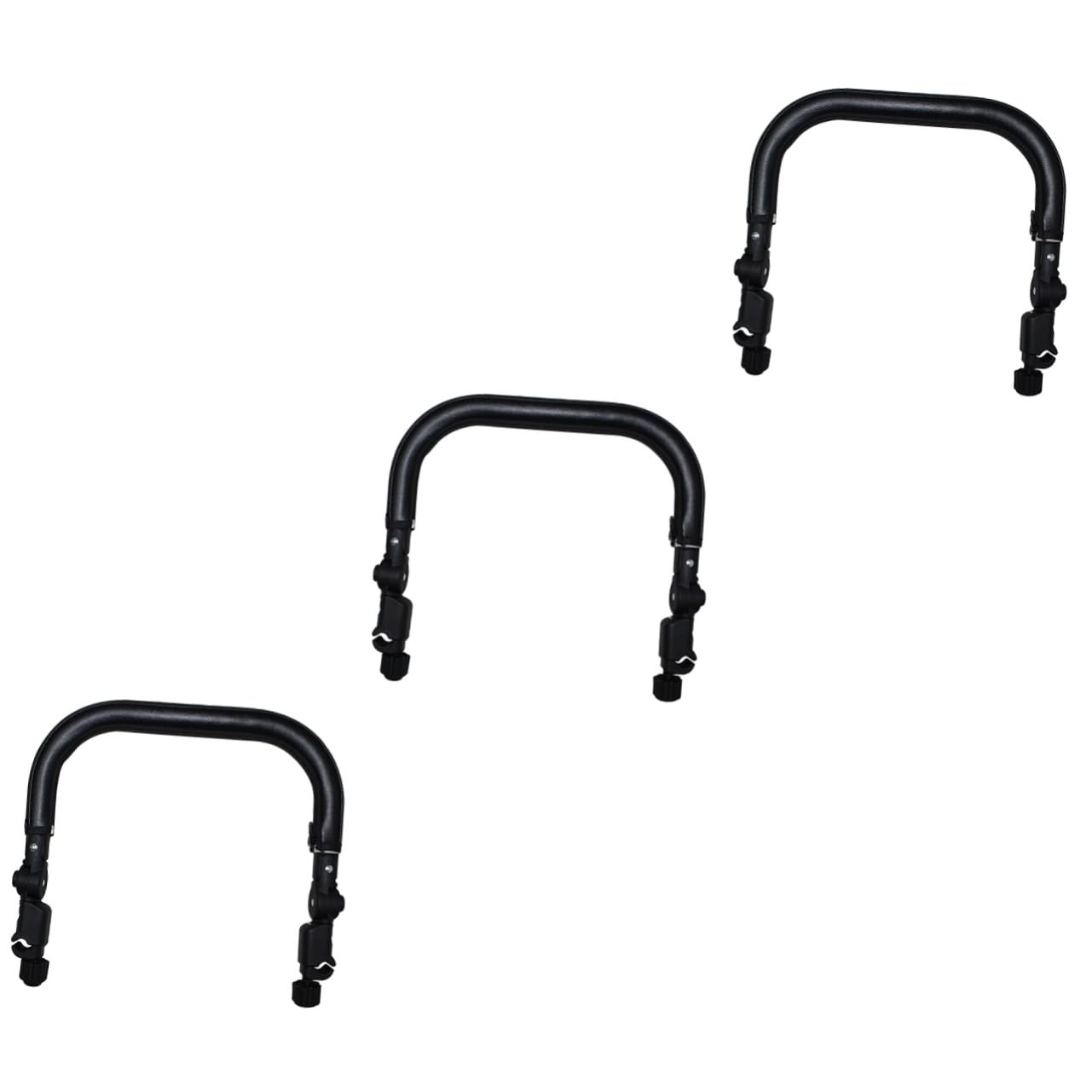 Vaguelly 3-Piece Stroller Bumper Cart Extender with Foam Handle Bar - Black | Armrest Protector for Baby Strollers, Perfect for Shopping & Outdoor Walks